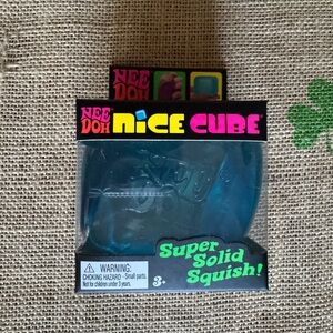 Nee Doh Nice Cube Super Solid Squishy Sensation Blue